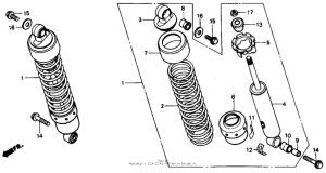 CMX250C Задние амортизаторы
