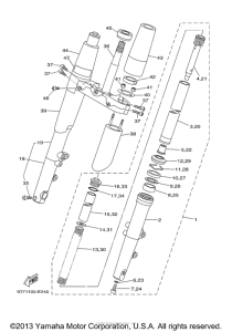 XV1900A Передняя вилка