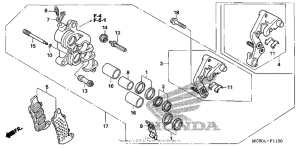 VFR800 Передний тормоз правый