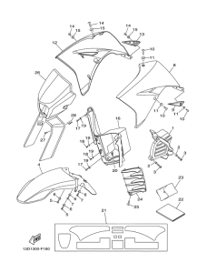 XT125X Передняя часть кузова