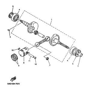 YN50R Коленчатый вал и поршни