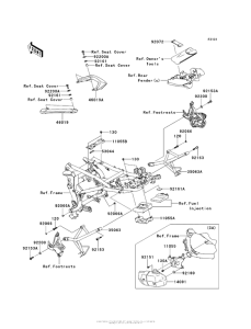 KLE650 Рама ,крепежные детали