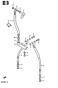 GSX750 Передние тормозные трубки