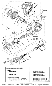 XS750SE Final drive gear - drive shaft