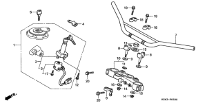 XLR125 Handle pipe / top bridge