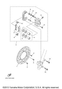 YZ85S Передний суппорт