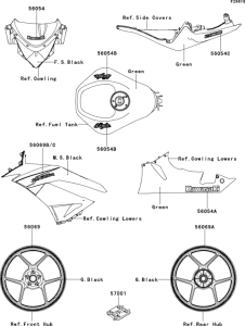 ZX600 Decals(green)(rcf)
