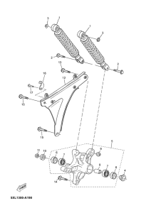 YP125E Rear arm. suspension