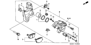 VT1100C2 Задний суппорт