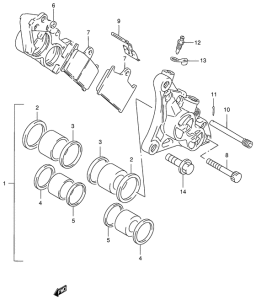 GSX-R400 Передний суппорт