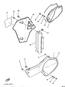 YZ80 Side cover  /  oil tank