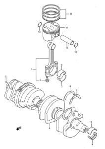 GSX1100 Вал коленчатый
