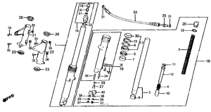 CB650 Cb650 front fork 81-82