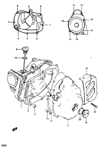 RB50 Crankcase cover ass`y  (v