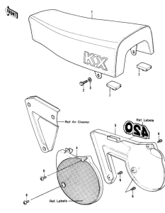 KX420 Seat / side covers