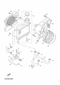 YN50F Радиатор и шланг
