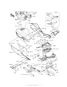BR250 Боковые обтекатели