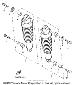 YX600UC Амортизаторы задние