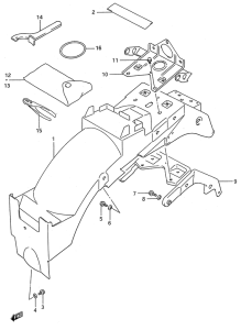 GSX600 Заднее крыло