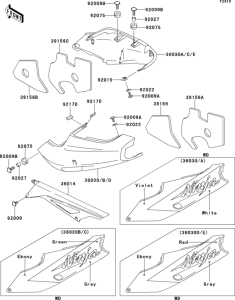 ZX900 Side covers / chain cover(zx900-b1)