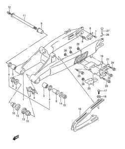 RMX250 Маятник задний
