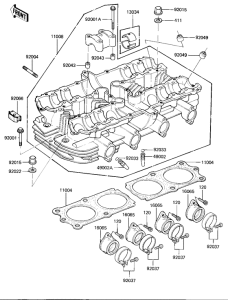 KZ1000 Головка цилиндров