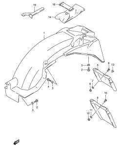 GSX750 Заднее крыло