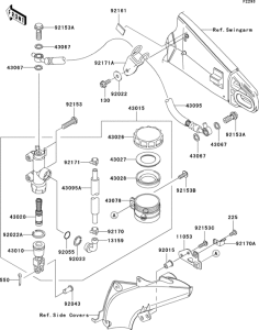 ZX600 Задний торм цилиндр