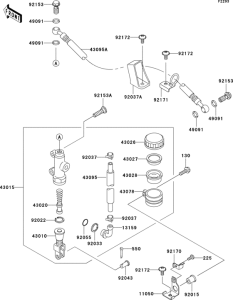 ZX600 Задний торм цилиндр