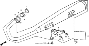CB125S Глушитель