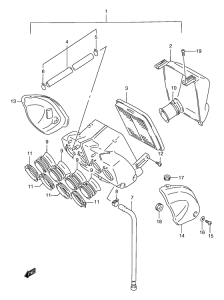 GSF1200S (ABS) Воздухоочиститель