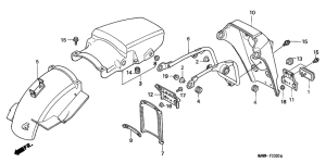 XL600V Заднее крыло