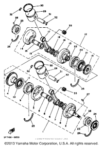 TZ250J Коленвал,поршни