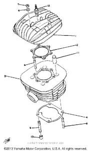 YZ250F Cylinder head-cylinder