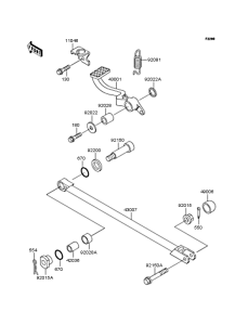 ZX1100 Педаль тормоза