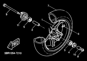 YQ50 Переднее колесо