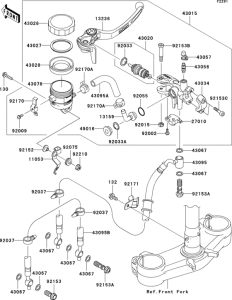 ZX636 Главный тормозной цилиндр