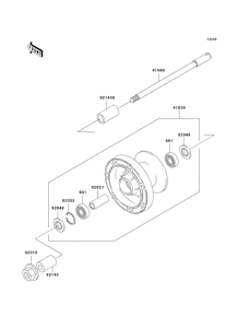 VN1500 Переднее колесо