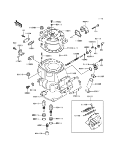 KX500 Головка блока цилиндров / цилиндр