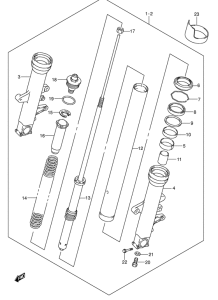 SV1000 Передняя вилка