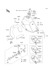 KL650 Топливный бак