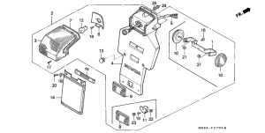 NX650 Taillight unit ass`y