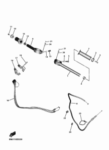 YZF600 Steering handle & cable