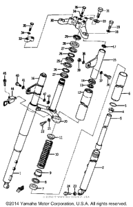 YA6B Передняя вилка