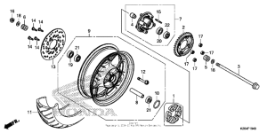 MSX125 Переднее колесо