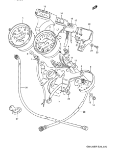 GN125 Спидометр-тахометр