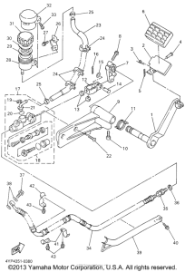 XVZ1300ANC Задний торм цилиндр