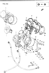 GSX400 Спидометр-тахометр