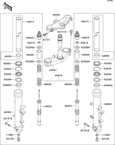 ZX900 Передняя вилка