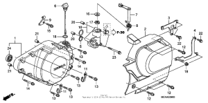 VTX1300T Крышка картера левая
